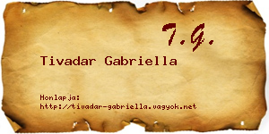 Tivadar Gabriella névjegykártya